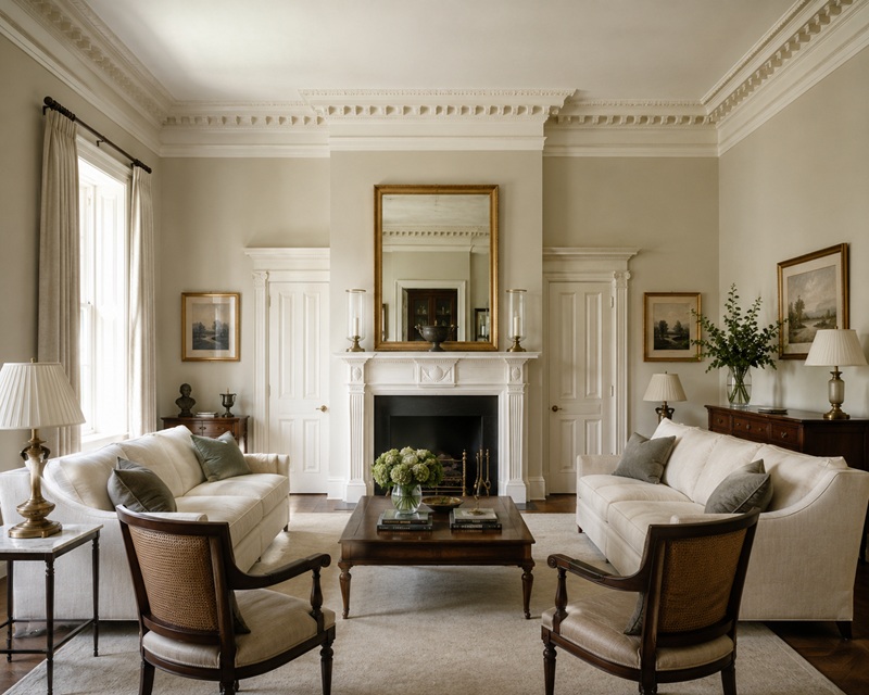 Greek Revival interior Greek Revival interior